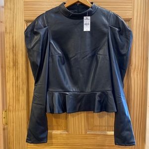 NWT Express Vegan Leather Top